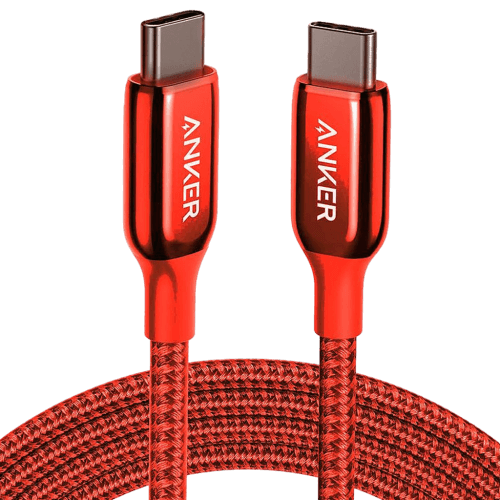 Anker PowerLine+ III USB-C to USB-C 2.0 Cable  6ft- Red